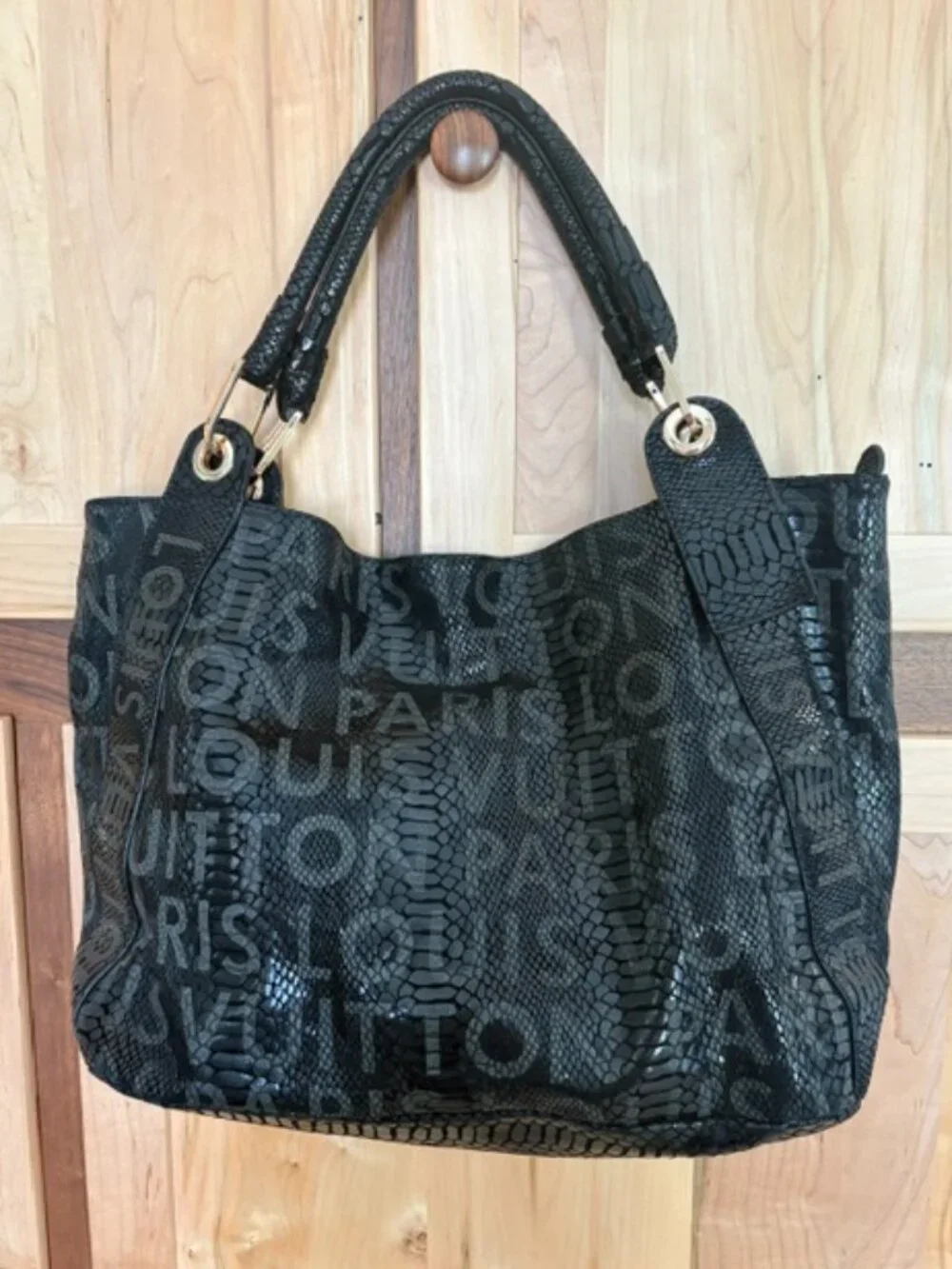 Curated Luxury Large Black Shoulder Bag